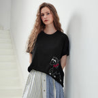 Horse-Motif Relaxed Tee