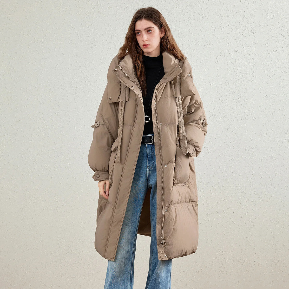 Hooded Longline Puffer Coat