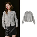Textured Button-Up Knit Cardigan