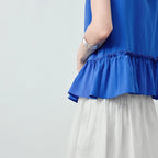 Asymmetric Ruffle-Hem Sleeveless Top