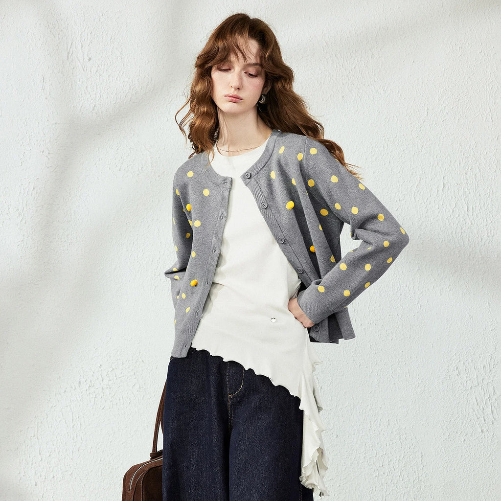 Scalloped-Hem Long-Sleeve Top