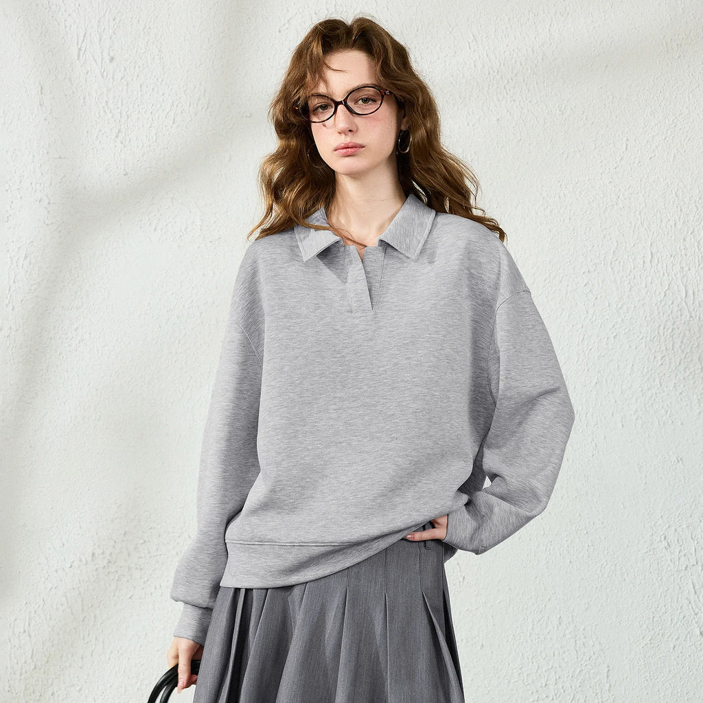 Relaxed Collared Sweatshirt