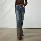 Gradient-Wash Flared Jeans