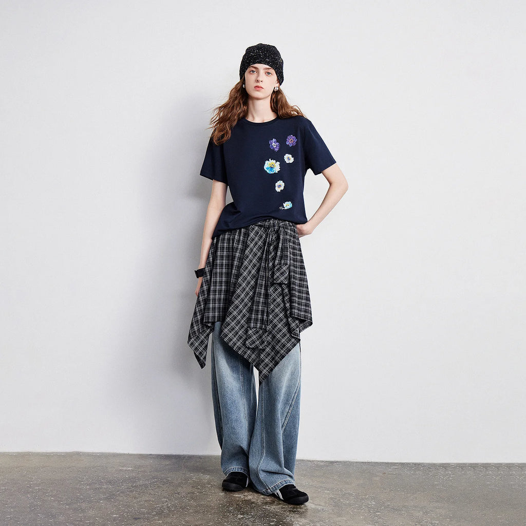 Floral Graphic Cropped Tee