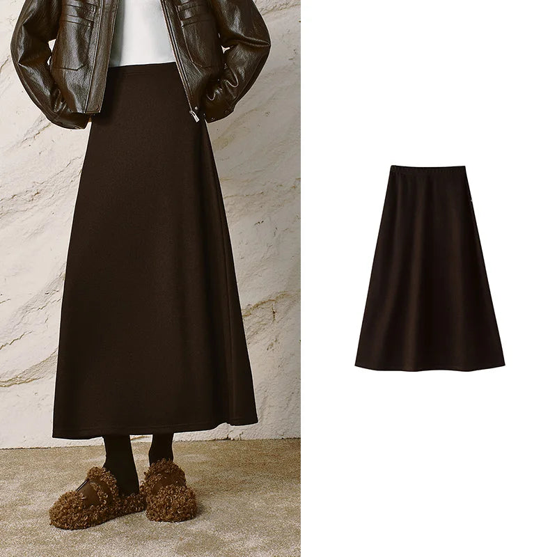 A-Line Midi Skirt
