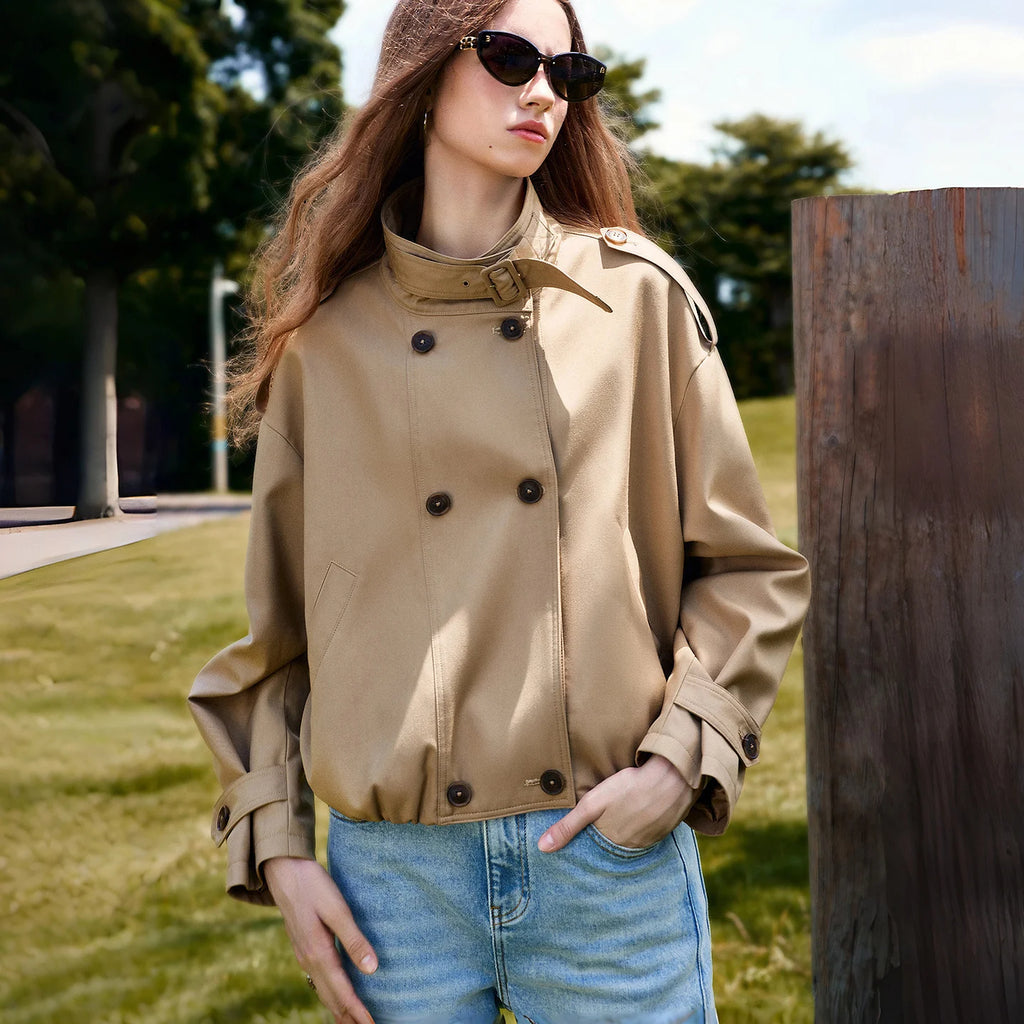Cropped Double-Breasted Jacket