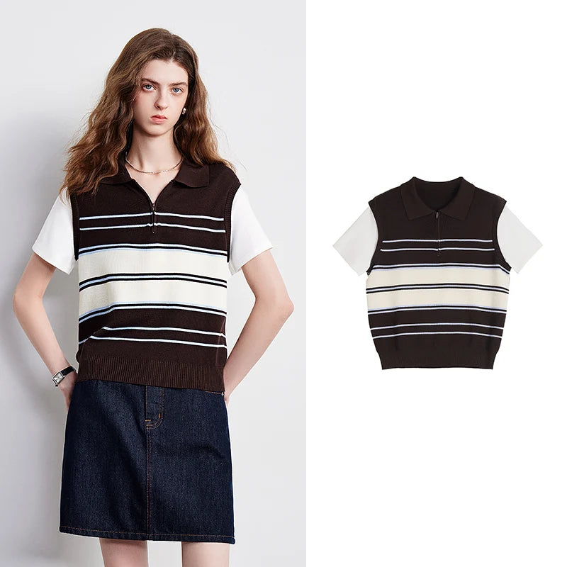 Striped Short-Sleeve Polo