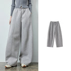 Drawstring Curved-Leg Pants