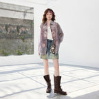 Graphic Button-Front Relaxed Shirt