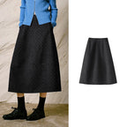 Polka-Dot Midi Skirt