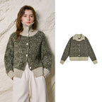 Layered-Look Textured Cardigan