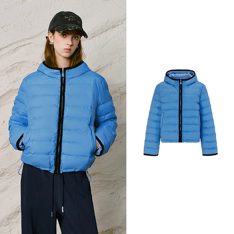 Quilted Hooded Zip Jacket