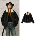 Textured-Collar Relaxed Jacket