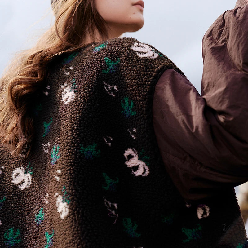 Floral Paneled Bomber Jacket