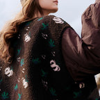 Floral Paneled Bomber Jacket