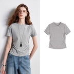 Fitted Short-Sleeve Crewneck Tee