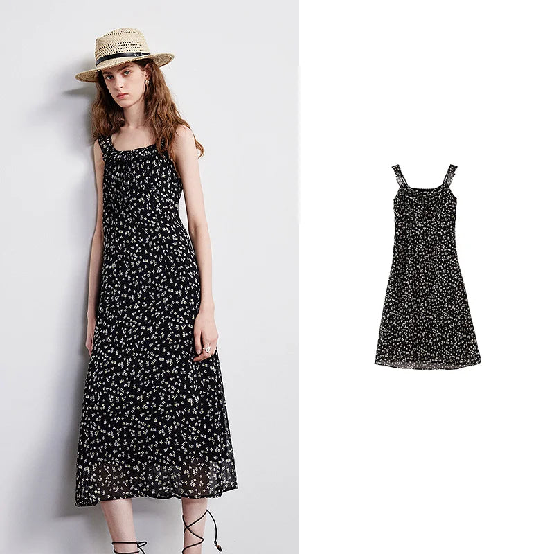 Floral Strappy Midi Dress