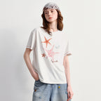Starfish-Print Crewneck Tee