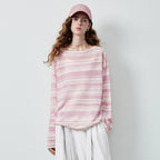 Striped Long-Sleeve Knit Top