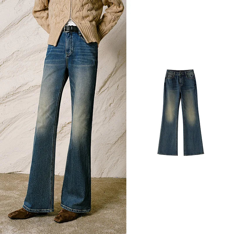 Faded Flared Jeans