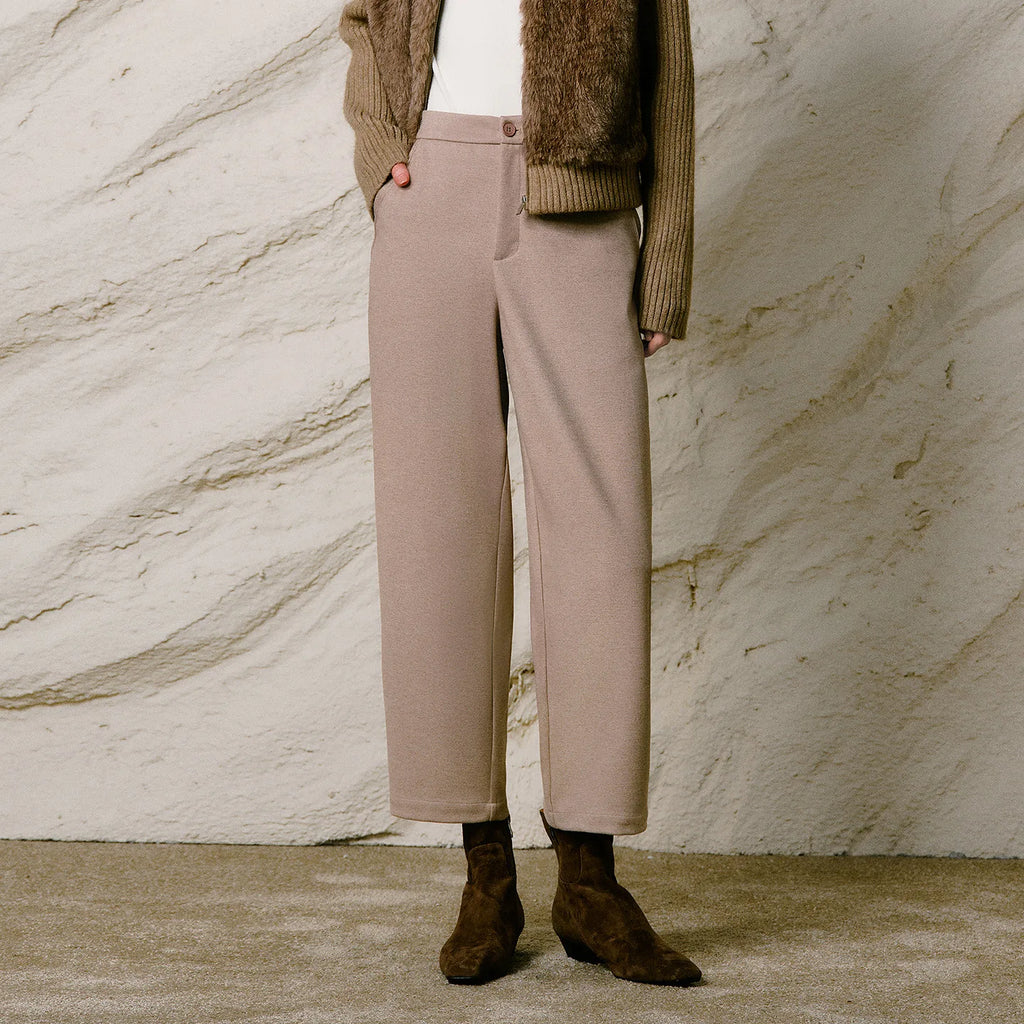 Cropped Straight-Leg Pants