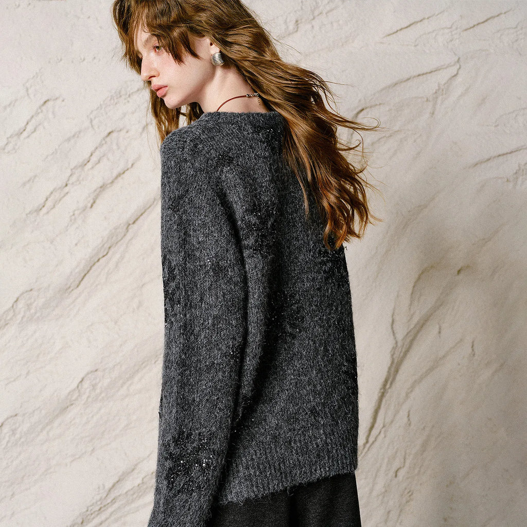 Textured Crewneck Sweater
