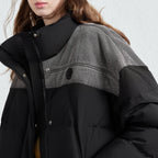Colorblock Stand-Collar Padded Jacket