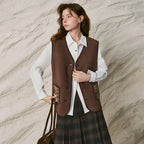 Patch-Pocket Button-Front Vest