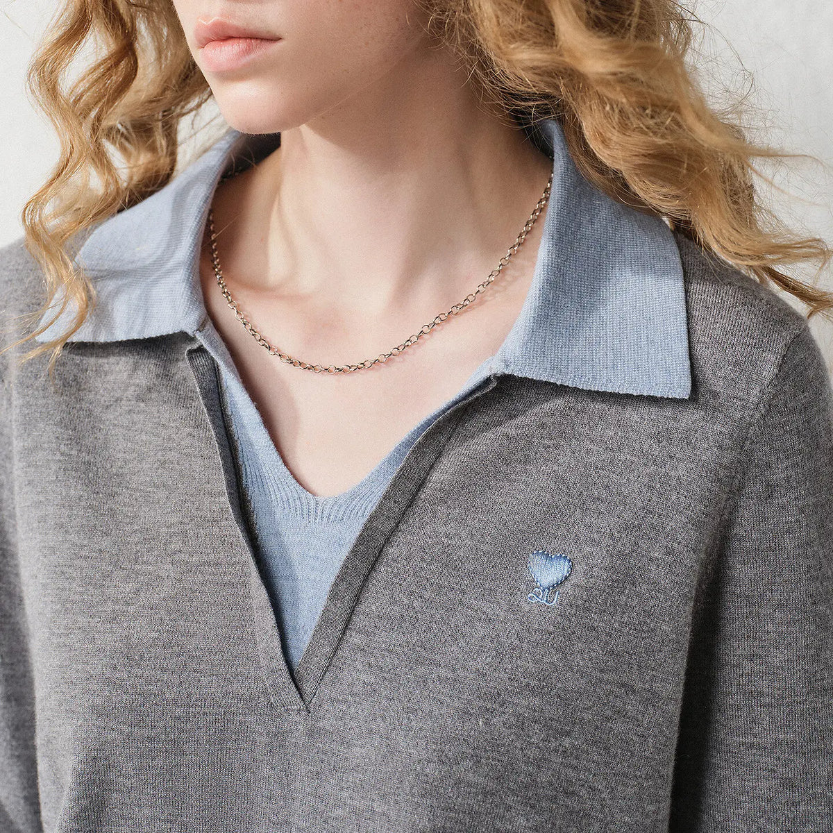 Contrast-Trim Knit Polo