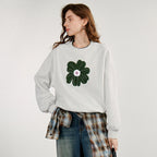 Flower Graphic Crewneck Sweatshirt