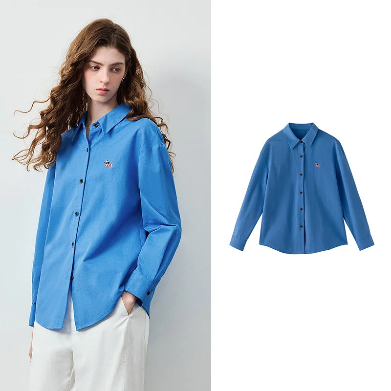 Dog-Detail Button-Up Shirt