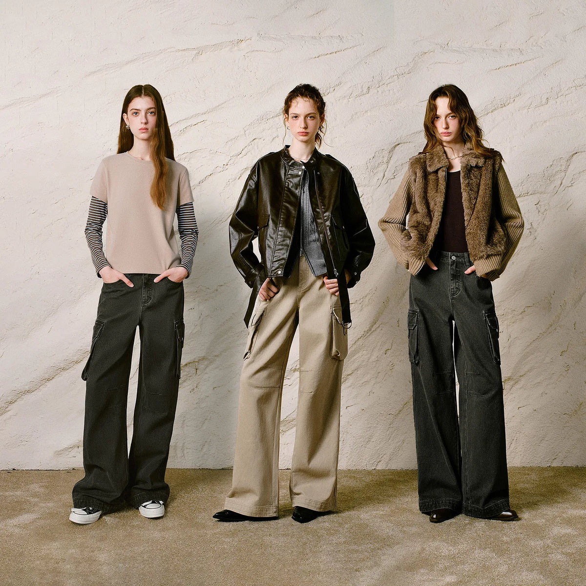 Wide-Leg Cargo Pants