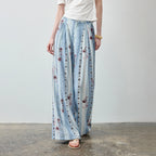Off-Shoulder Top and Printed Pants Set