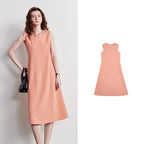 Sleeveless A-Line Midi Dress
