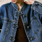 Toggle-Fastened Denim Jacket
