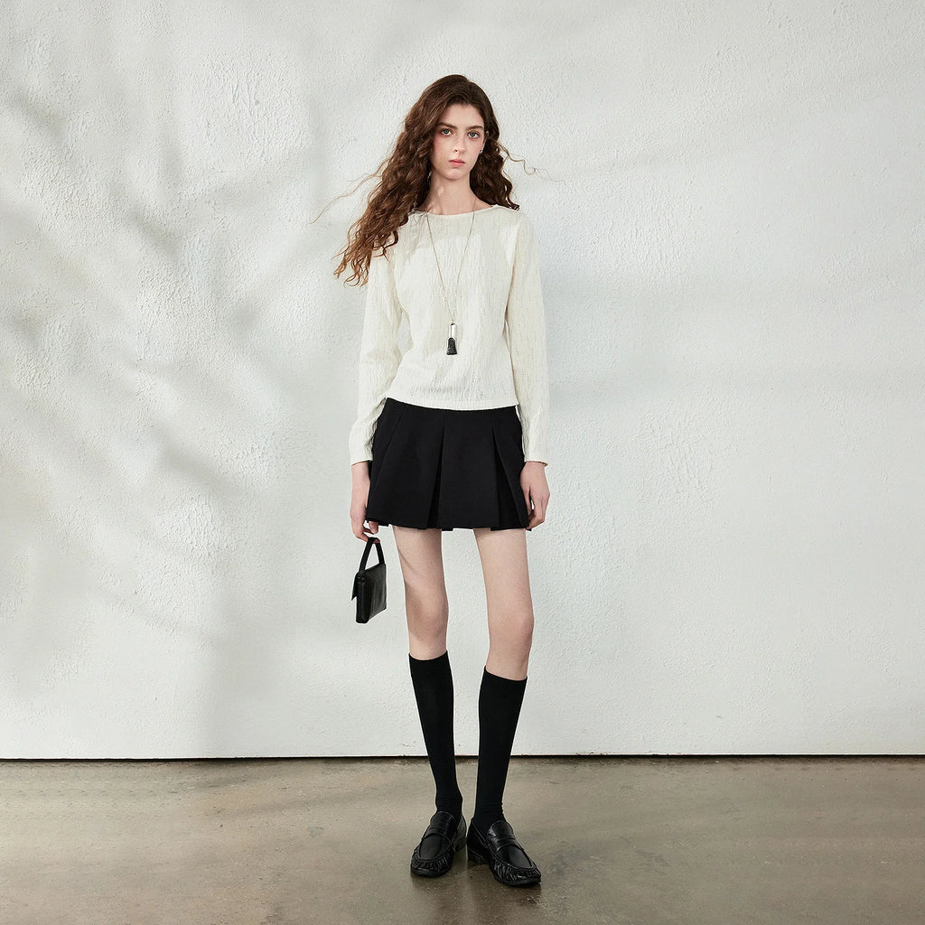 Pleated Mini Skirt