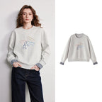 Horse Graphic Layered-Look Sweatshirt
