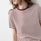 Striped Crewneck Short-Sleeve Tee