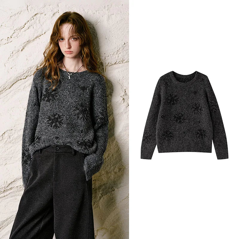 Textured Crewneck Sweater