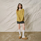 Heart Embroidered Knit Cardigan