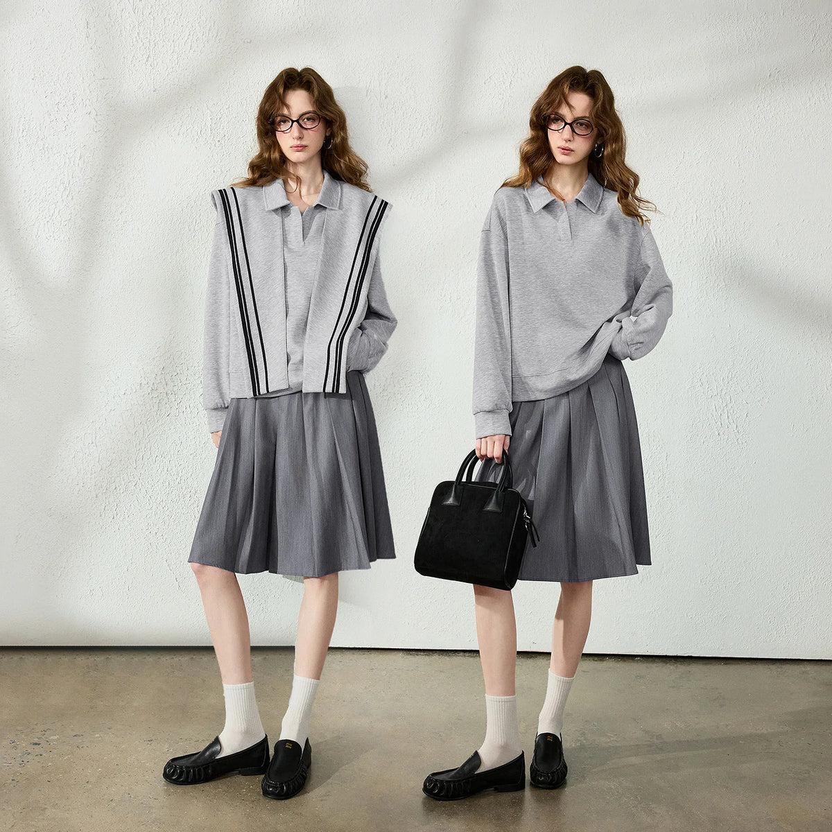 Relaxed Collared Sweatshirt