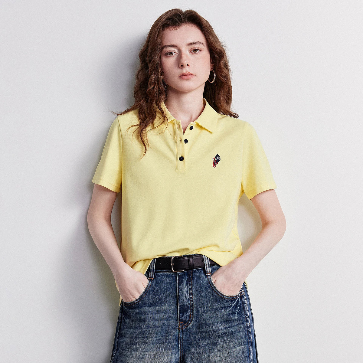 Motif-Detail Short-Sleeve Polo