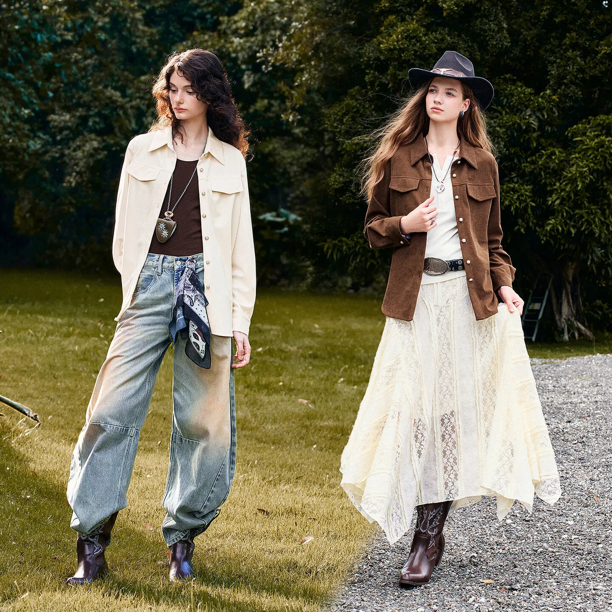 Flap-Pocket Button-Up Shirt Jacket