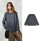 Relaxed Long-Sleeve Crewneck Top