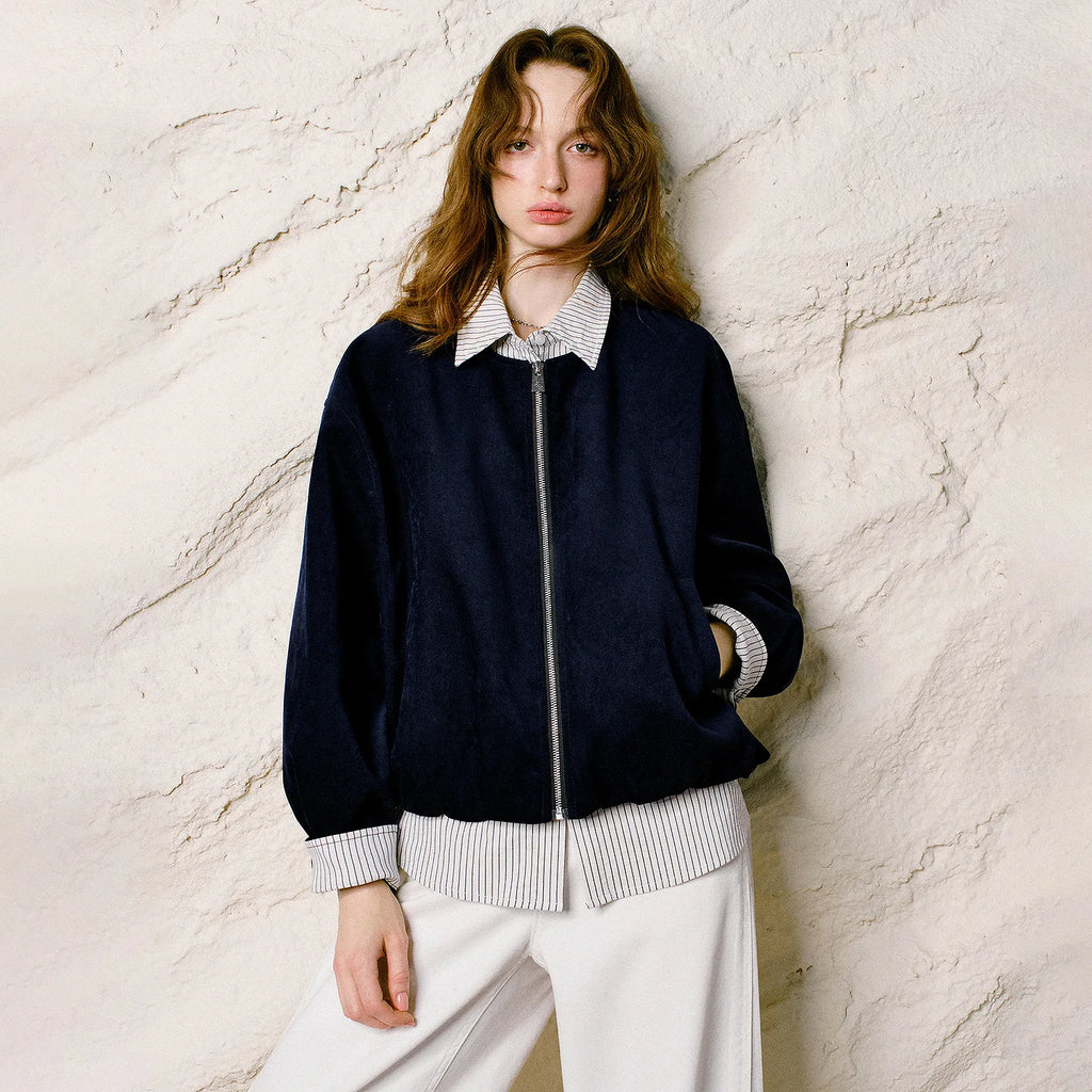 Layered-Look Zip Jacket