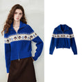 Fair Isle Zip-Up Cardigan