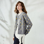 Textured Dot Knit Cardigan