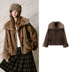 Shaggy-Collar Toggle Jacket