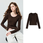 Scoop-Neck Long-Sleeve Tee