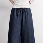 Elastic-Waist Cropped Jeans